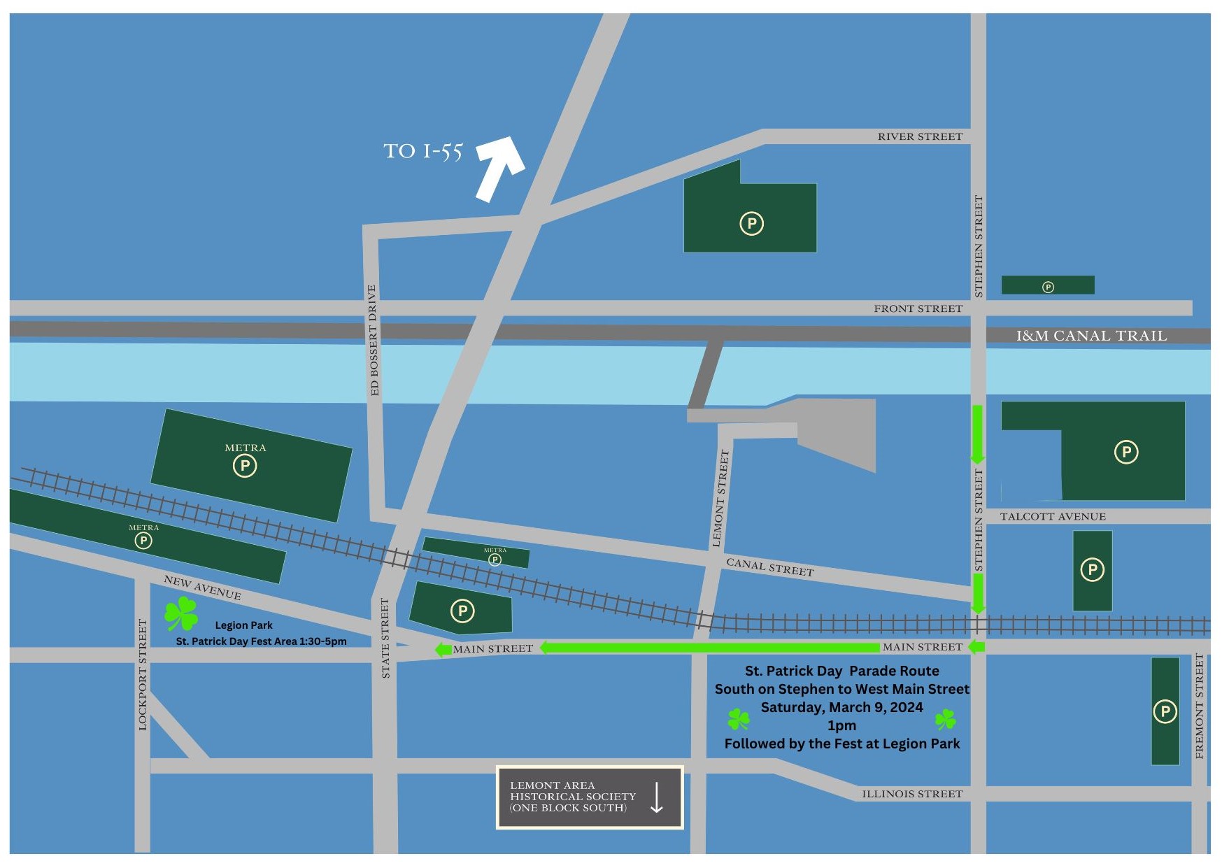 St. Patrick Day Parade 2024 map (3)